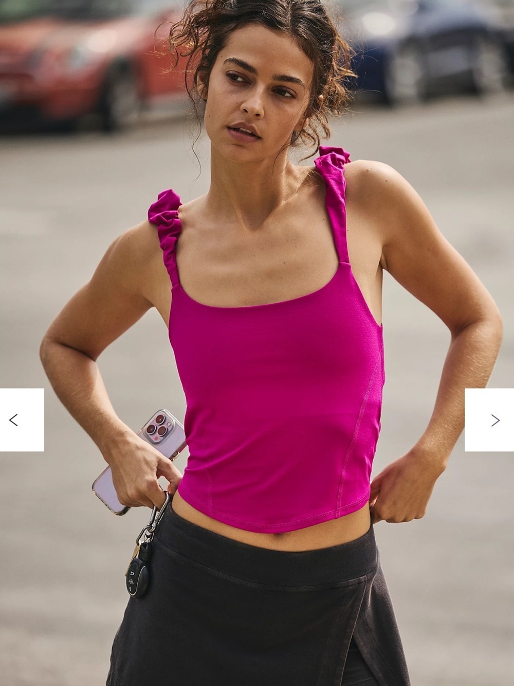 Free People Movement Heart Breaker Cami Pink Active Crop Tank S/M